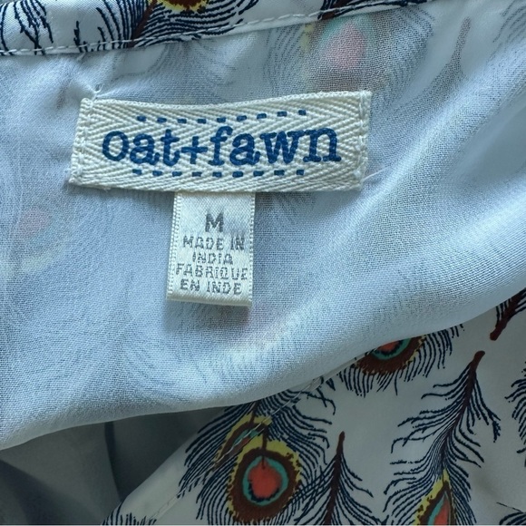 oat+fawn | Peacock Feather Sundress Medium anthropology - Picture 7 of 12